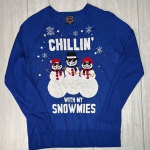 Christmas Sweater, Chillin’ with my Snowmies size M